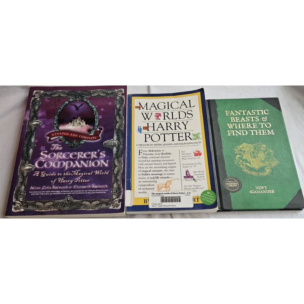 Harry Potter Lot Of 3 Sorcerers  Companion, Magical Worlds, Fantastic Beasts
